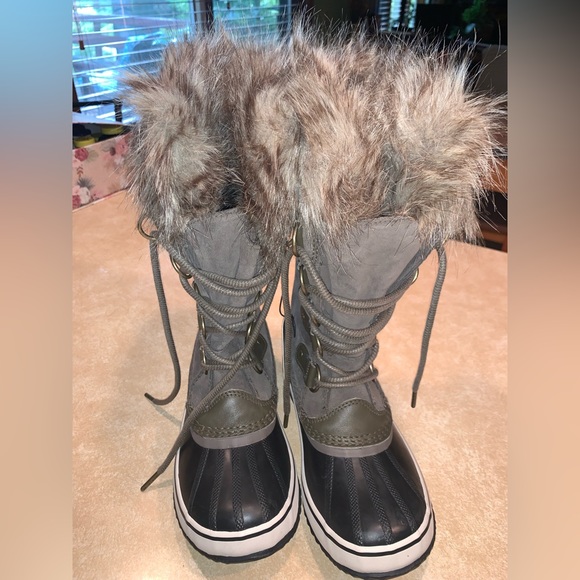 Sorel Joan of Arctic Major Dark Stone Lace Up Boot - Picture 10 of 11